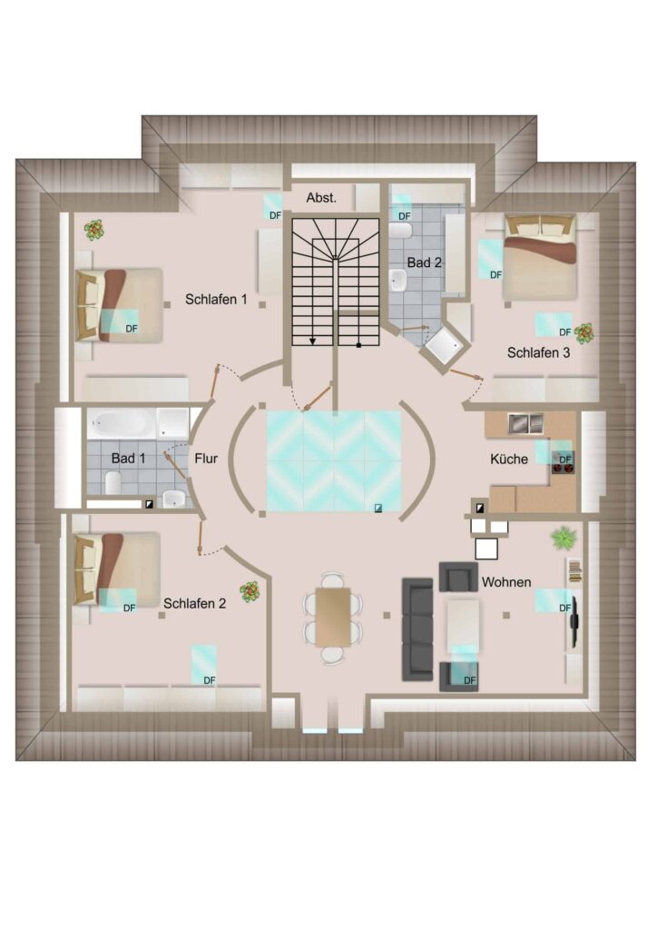 Grundriss Gründerzeit-Mehrfamilienhaus in Radebeul